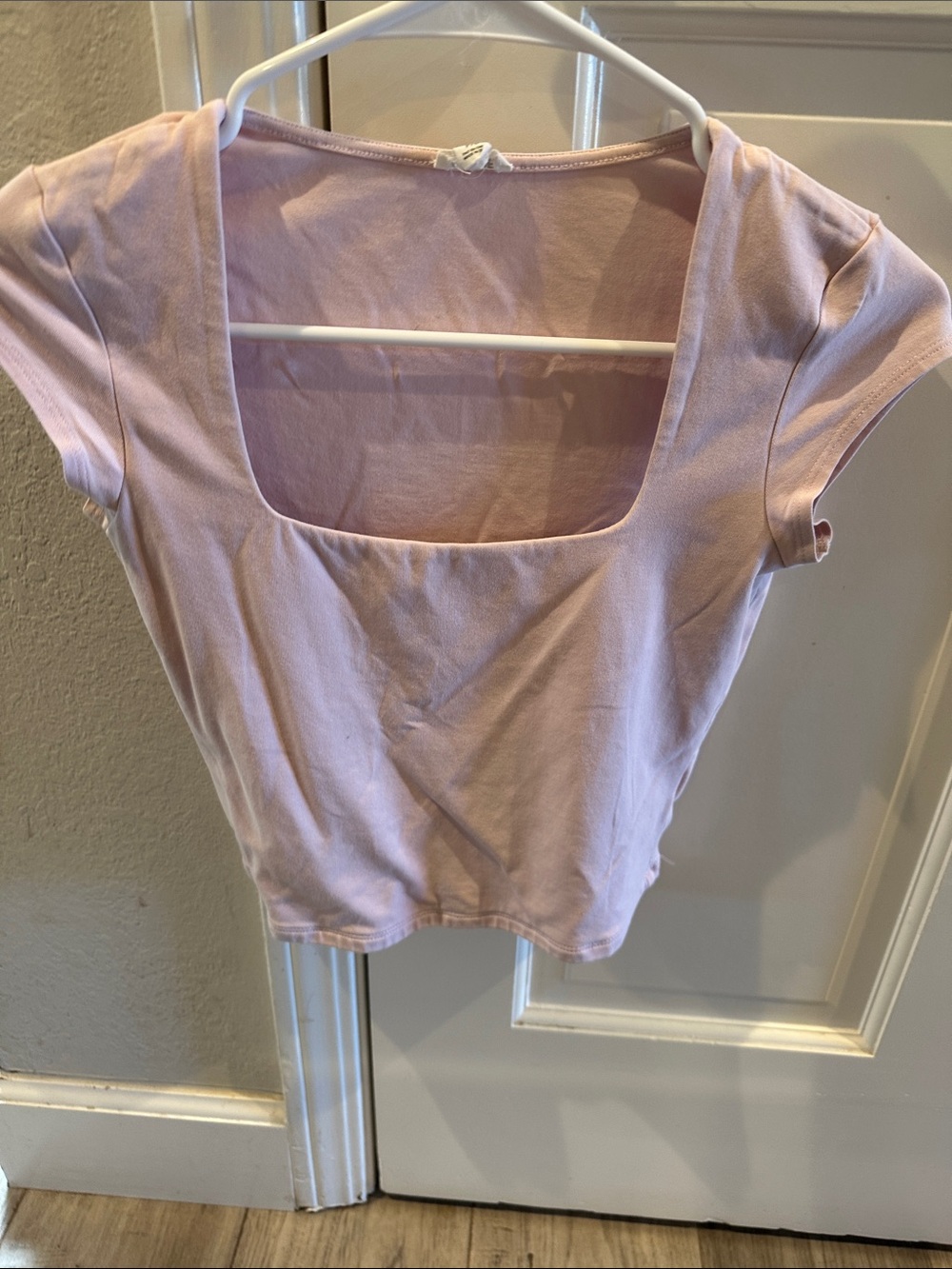 Garage Light Lavender Square Neck Crop Top